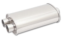 गैलरी व्यूवर में इमेज लोड करें, Vibrant StreetPower Oval Muffler 5in x 9in x 15in - 3&quot; inlet/Dual Outlet (Center In - Dual Out)