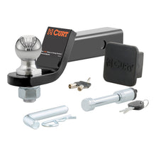 Carica l&#39;immagine nel visualizzatore di Gallery, Curt Towing Starter Kit w/2in Ball (2in Shank 7500lbs 2in Drop)