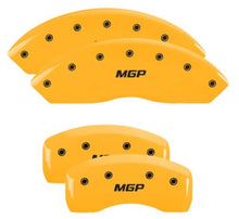 Charger l&#39;image dans la galerie, MGP 4 Caliper Covers Engraved Front &amp; Rear MGP Yellow Finish Black Char 2010 Infiniti G37