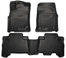 Carica l'immagine nel visualizzatore di Gallery, Husky Liners 2013 Toyota 4Runner WeatherBeater Black Front &amp; 2nd Seat Floor Liners