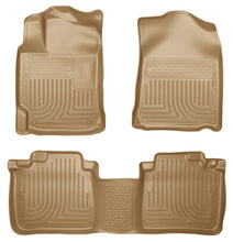 गैलरी व्यूवर में इमेज लोड करें, Husky Liners 10-13 Lexus RX350/RX450h WeatherBeater Tan Front &amp; 2nd Seat Floor Liners