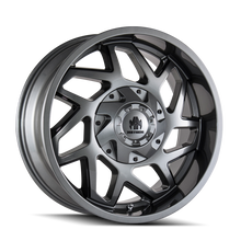 Cargar imagen en el visor de la galería, Mayhem 8106 Hatchet 20x9 / 6x135 BP / 18mm Offset / 106mm Hub Gloss Gunmetal w/ Black Wheel