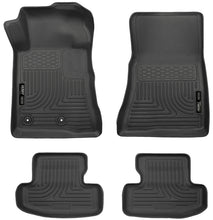 गैलरी व्यूवर में इमेज लोड करें, Husky Liners 2015 Ford Mustang WeatherBeater Black Front &amp; Second Seat Floor Liner