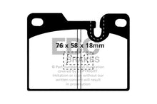 Carica l&#39;immagine nel visualizzatore di Gallery, EBC 79-88 Porsche 924 2.0 Turbo Yellowstuff Rear Brake Pads