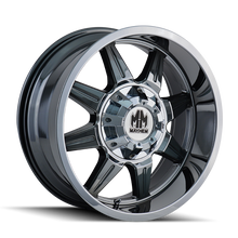 Cargar imagen en el visor de la galería, Mayhem 8100 Monstir 20x9 / 8x165.1 BP / 0mm Offset / 130.8mm Hub Chrome Wheel