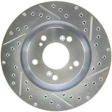 Laden Sie das Bild in den Galerie-Viewer, StopTech Select Sport 2000-2009 Honda S2000 Slotted and Drilled Left Front Brake Rotor