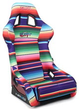 Load image into Gallery viewer, NRG FRP Bucket Seat PRISMA Serepi Edition W/ Red Pearlized Back Pink Panther Leopard Print - Large