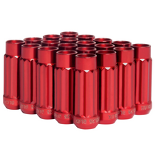 Load image into Gallery viewer, BLOX Racing 12-Sided P17 Tuner Lug Nuts 12x1.5 - Red Steel - Set of 20