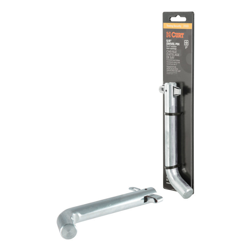 Curt 5/8in Swivel Hitch Pin (2in Receiver Chrome Packaged)
