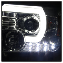 Cargar imagen en el visor de la galería, Spyder GMC Sierra 14-16 Projector Headlights Light Bar DRL Chrome PRO-YD-GS14-LBDRL-C