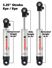 Carica l&#39;immagine nel visualizzatore di Gallery, Ridetech HQ Series Shock Absorber Single Adjustable 5.25in Stroke Eye/Eye Mounting 10.65in x 15.9in