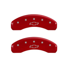गैलरी व्यूवर में इमेज लोड करें, MGP 4 Caliper Covers Engraved Front &amp; Rear Bowtie Yellow finish black ch