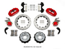 गैलरी व्यूवर में इमेज लोड करें, Wilwood Narrow Superlite 4R / MC4 Rear Kit 12.88 Drilled Red Currie Pro-Tour Unit Bearing Floater