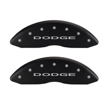 Charger l&#39;image dans la galerie, MGP 4 Caliper Covers Engraved Front &amp; Rear With out stripes/Dodge Red finish silver ch