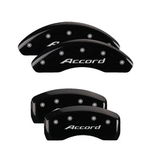 Cargar imagen en el visor de la galería, MGP 4 Caliper Covers Engraved Front Honda Engraved Rear H Logo Black finish silver ch