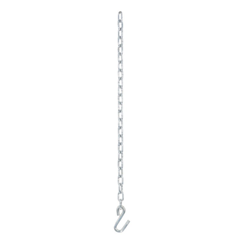 Curt 27in Safety Chain w/1 S-Hook (2000lbs Clear Zinc)