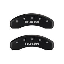 Laden Sie das Bild in den Galerie-Viewer, MGP 4 Caliper Covers Engraved Front &amp; Rear RAM Red finish silver ch