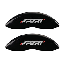 Charger l&#39;image dans la galerie, MGP 4 Caliper Covers Engraved Front &amp; Rear No bolts/Sport Black finish silver ch