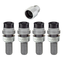 Laden Sie das Bild in den Galerie-Viewer, McGard Wheel Lock Bolt Set - 4pk. (Radius Seat) M14X1.5 / 17mm Hex / 28.2mm Shank Length - Black