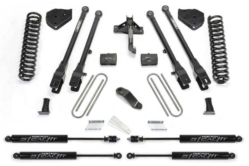 Fabtech 2017 Ford F450/F550 4WD Diesel 6in 4 Link System w/Stealth Shocks
