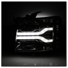 Carica l&#39;immagine nel visualizzatore di Gallery, Spyder Chevy Silverado 1500 07-13 Version 3 Projector Headlights - Smoke PRO-YD-CS07V3-LBDRL-SM