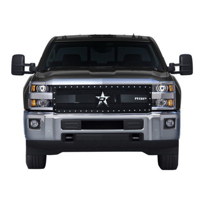 RBP RX-3 Series Studded Frame 1pc. Grille 15-17 Chevrolet Silverado HD 2500/3500 - Black