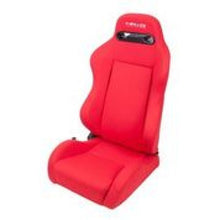 Charger l'image dans la galerie, NRG Sport Seats (Pair) Type-R Cloth w/NRG Logo - Red w/Red Stitch