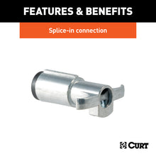 Load image into Gallery viewer, Curt 6-Way Round Connector Plug (Trailer Side Chrome Plastic)