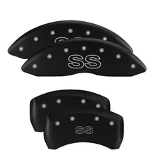 गैलरी व्यूवर में इमेज लोड करें, MGP 4 Caliper Covers Engraved Front &amp; Rear MGP Black finish silver ch