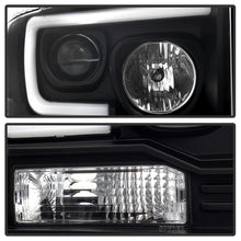 Carica l&#39;immagine nel visualizzatore di Gallery, Spyder Ford F150 2005-2007 Projector Headlights - Light Bar DRL LED - Black PRO-YD-FS05V2-LB-BK