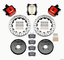 Charger l&#39;image dans la galerie, Wilwood Combination Parking Brake Rear Kit 12.88in Drilled Red Honda S2000
