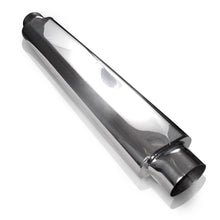 Charger l'image dans la galerie, Stainless Works Smooth Oval Muffler - 24in Long 2 1/4in ID Inlets Both Ends