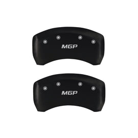 MGP 4 Caliper Covers Engraved Front & Rear MGP Black finish silver ch