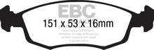 गैलरी व्यूवर में इमेज लोड करें, EBC 11+ Fiat 500 1.4 (ATE Calipers) Ultimax2 Front Brake Pads