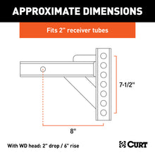 Carica l&#39;immagine nel visualizzatore di Gallery, Curt Weight Distribution Shank (2in Shank 2in Drop 6in Rise)