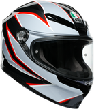 AGV K6 Helmet - Flash - Black/Gray/Red - Small 216301O2MY01005