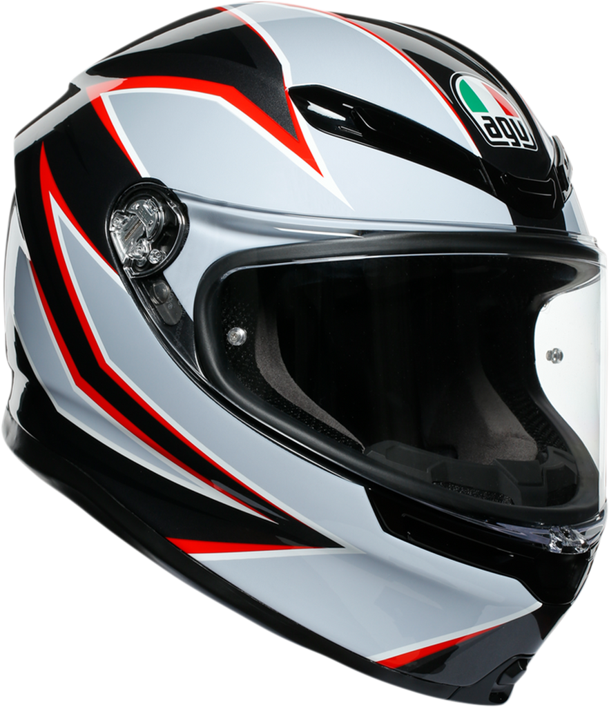 AGV K6 Helmet - Flash - Black/Gray/Red - MS 216301O2MY01006