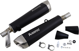 AKRAPOVIC Street Twin Mufflers - Titanium S-T9SO2-HCQTBL