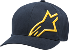 Cargar imagen en el visor de la galería, ALPINESTARS Corp Shift 2 Hat -  Navy/Gold - Large/XL 1032810087059LX