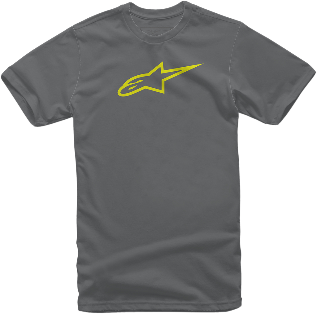 ALPINESTARS Ageless T-Shirt - Charcoal/Hi Vis Yellow - Large 1032720301855L