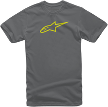 Load image into Gallery viewer, ALPINESTARS Ageless T-Shirt - Charcoal/Hi Vis Yellow - Medium 1032720301855M