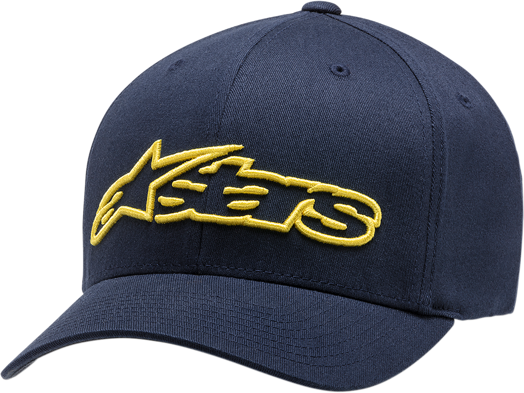 ALPINESTARS Blaze Flexfit? Hat -Navy/Yellow - Large/XL 1039810057050LX
