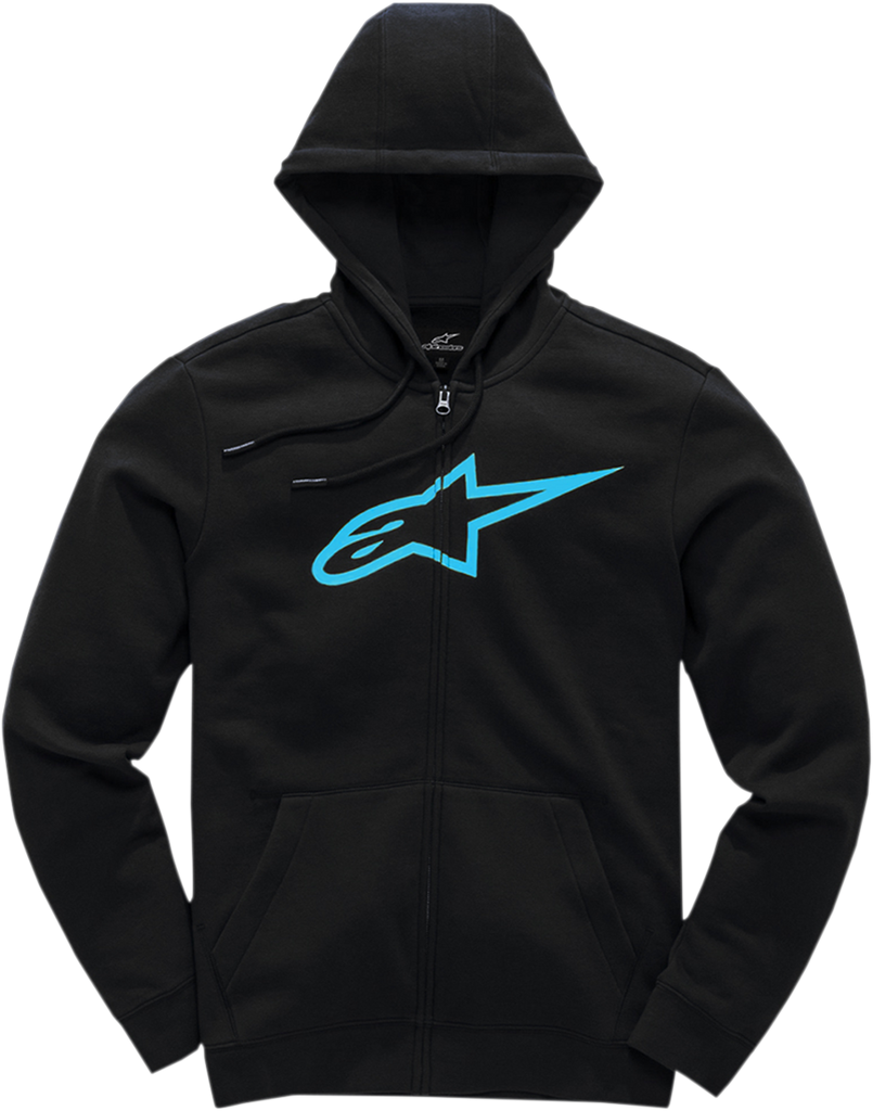 ALPINESTARS Ageless 2 Zip Hoodie - Black/Turquoise - Medium 103853052-1076M