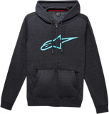 ALPINESTARS Ageless 2 Zip Hoodie - Charcoal/Turquoise - XL 1038530521976XL