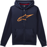 ALPINESTARS Ageless 2 Zip Hoodie - Navy/Orange - Medium 1038530527032M