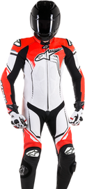 ALPINESTARS GP Plus v2 1-Piece Leather Suit - White/Black/Red Fluorescent - US 42 / EU 52 3150518-233-52