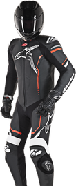 ALPINESTARS GP Plus v2 1-Piece Leather Suit - Black/Red Fluorescent - US 38 / EU 48 3150518-1231-48