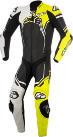ALPINESTARS GP Plus v2 1-Piece Leather Suit - Black/White/Yellow Fluorescent - US 48 / EU 58 3150518-125-58
