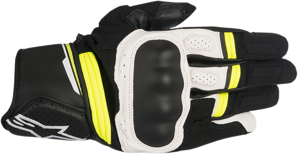 ALPINESTARS Booster Gloves - Black/White/Yellow - XL 3566917-125-XL