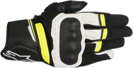 ALPINESTARS Booster Gloves - Black/White/Yellow - 2XL 3566917-125-2X
